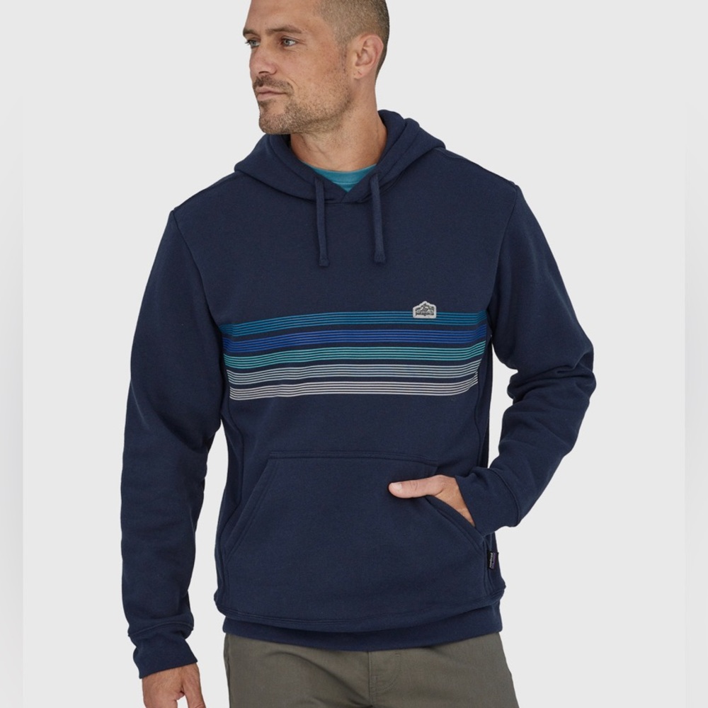Patagonia Line Logo Ridge Stripe Uprisal Hoodie Size Medium
